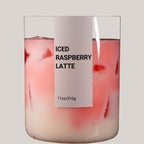Iced Raspberry Latte Kerze