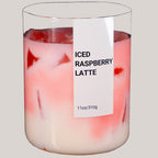 Iced Raspberry Latte Kerze